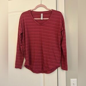 Athleta Cloud light Stratus Striped Long Sleeve Small